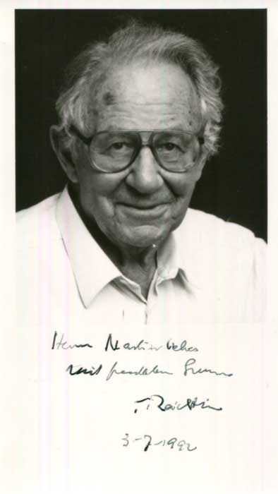 Tadeus Reichstein Autograph Autogramm | ID 15712716685693