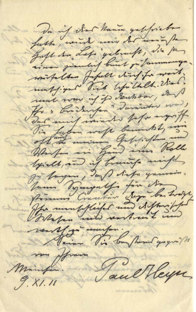 Paul Heyse Autographs