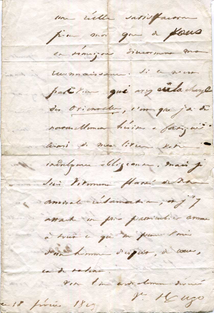 Victor Hugo Autograph