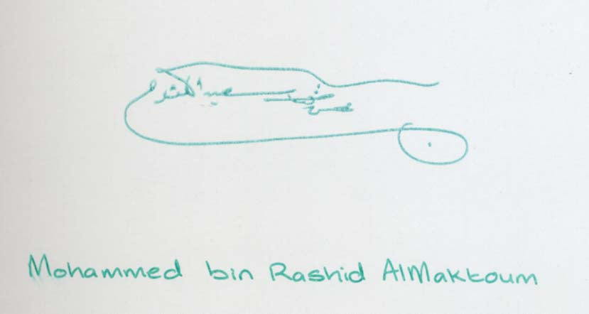 Mohammed bin Rashid Al Maktoum Autograph