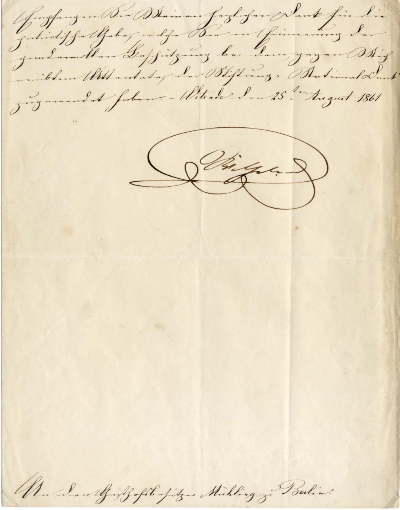 Wilhelm I. German Emperor Autograph