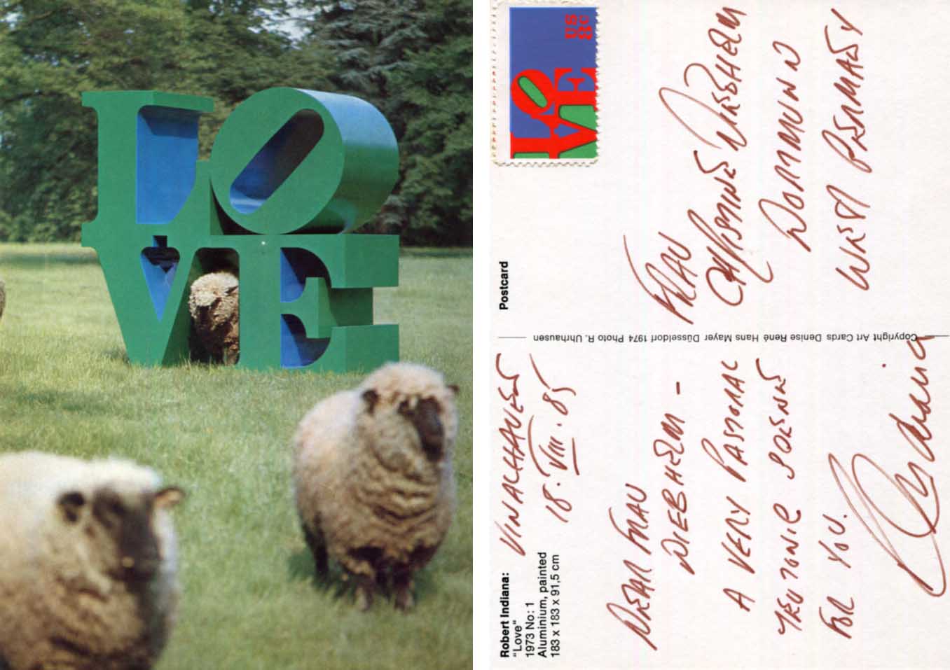 Robert Indiana Autograph