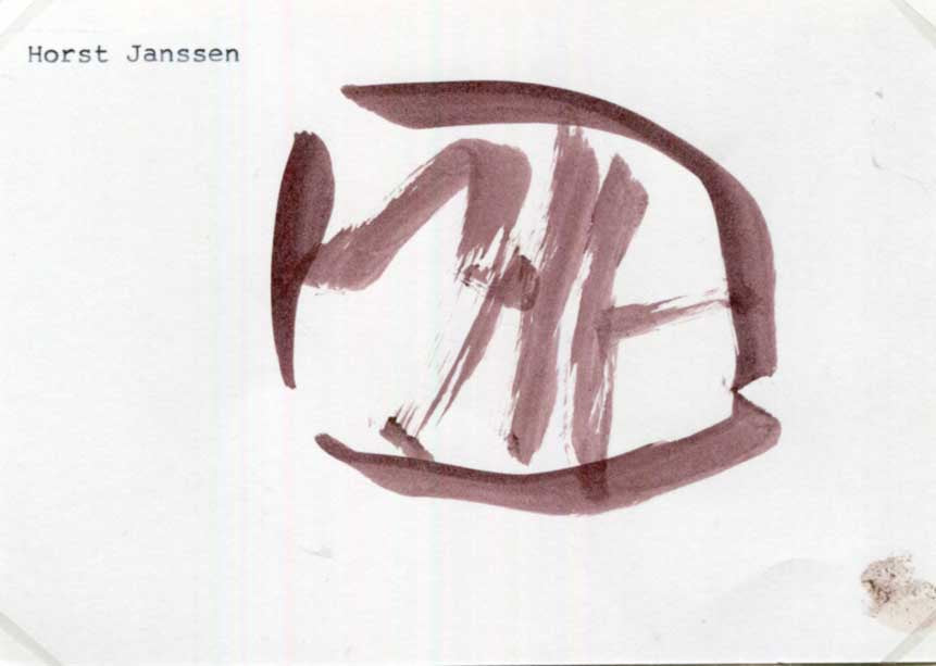 Horst Janssen Autograph Autogramm | ID 15733040972157