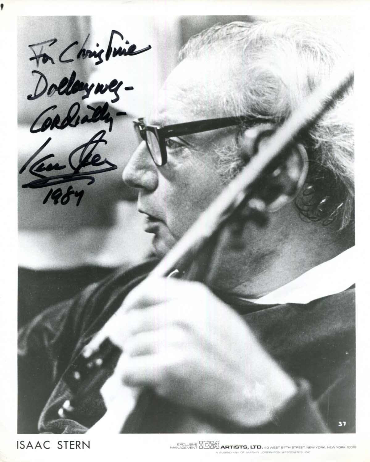 Isaac Stern Autograph Autogramm | ID 15743446483325