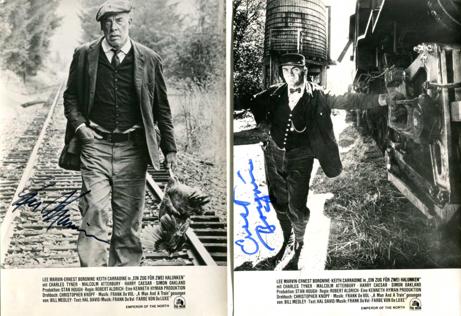 Lee Marvin & Ernest Borgnine Autographs
