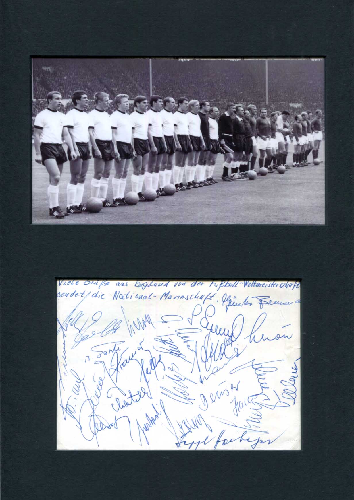 German Soccer Team 1966 Autographs