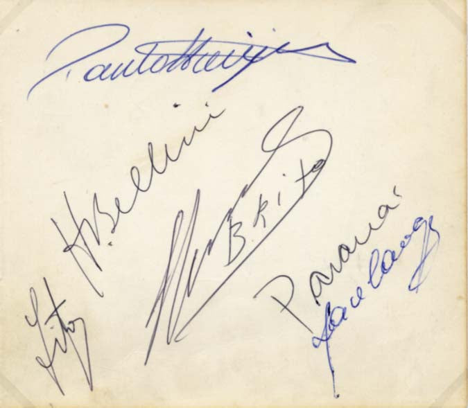 Pele & Brazilian Soccer World Cup Team 1966 Autographs