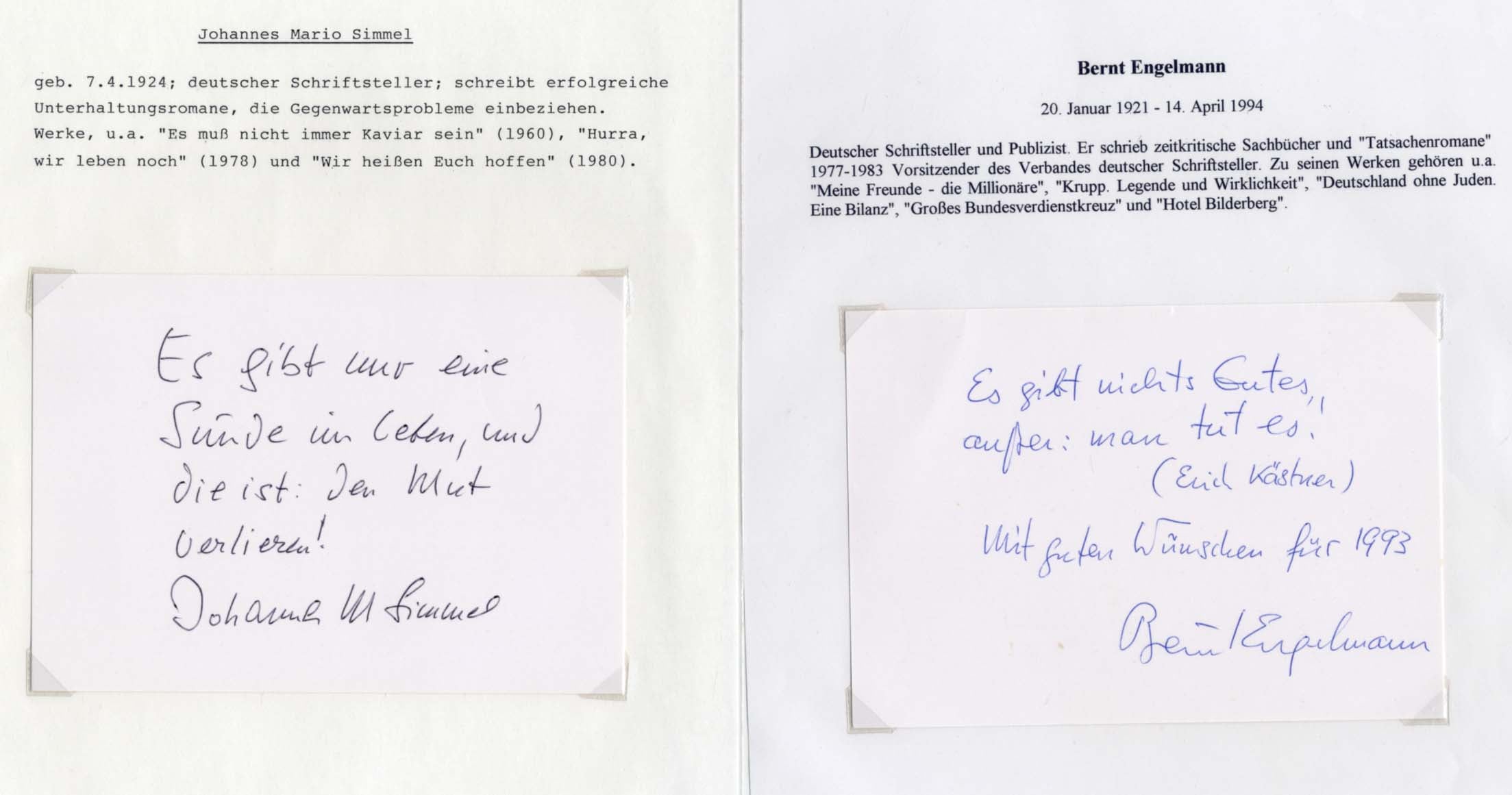 Internationale Schiftsteller (40) Autogramme