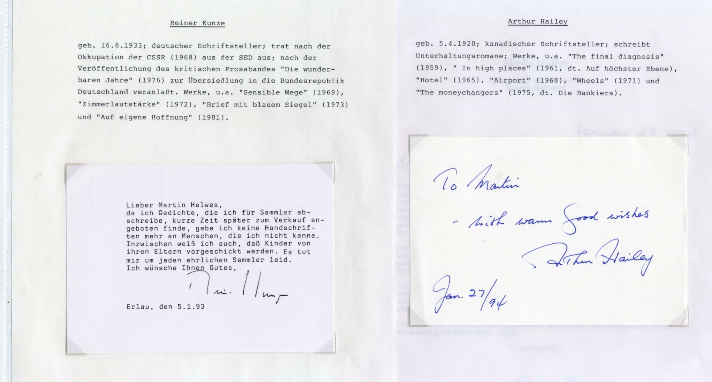 Internationale Schiftsteller (40) Autogramme