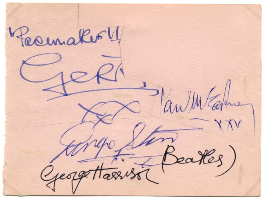 The Beatles (band) Autographs