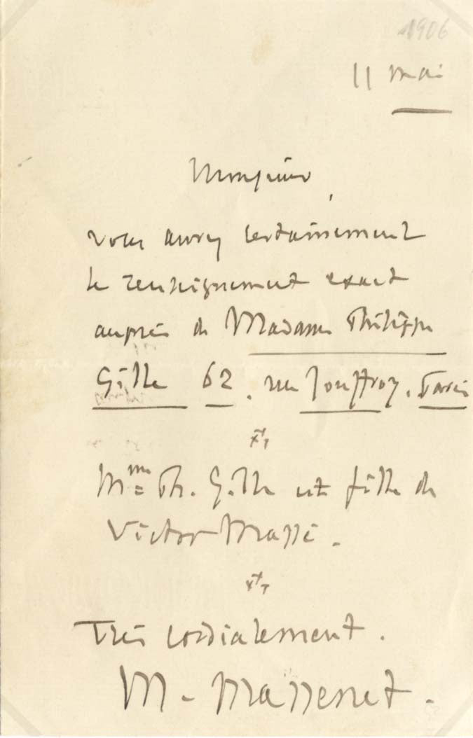 Jules Massenet Autograph