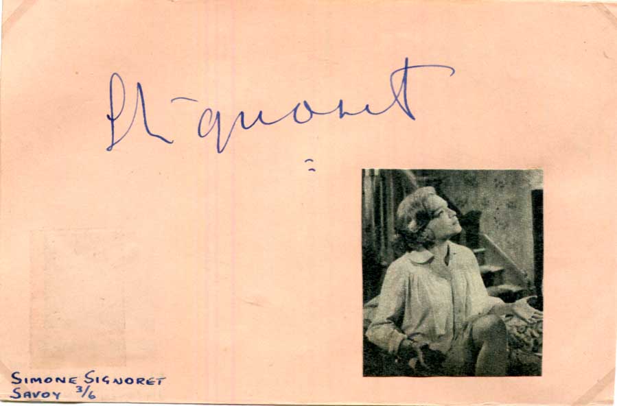 Simone Signoret Autograph Autogramm | ID 15771496710525