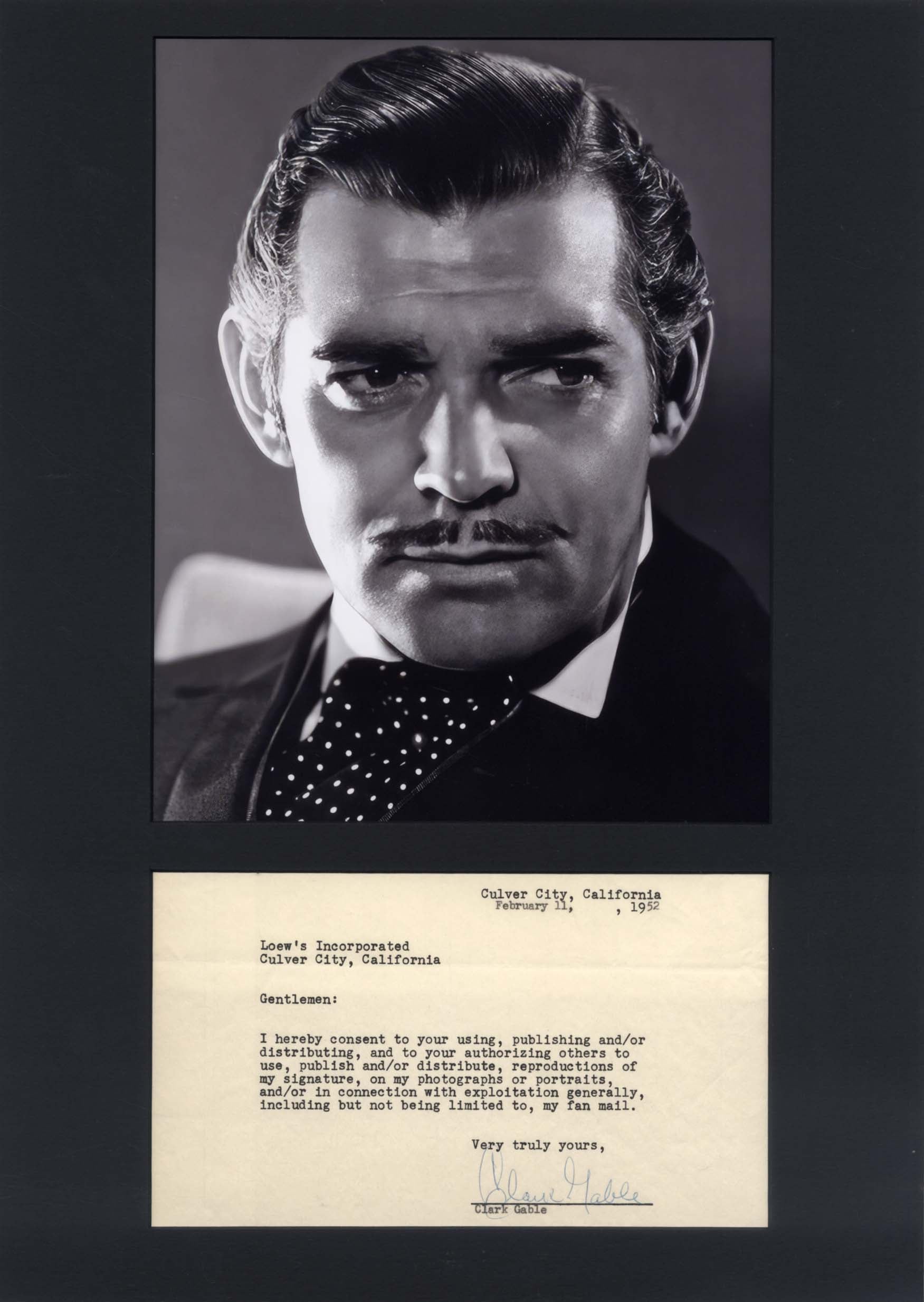 Clark Gable Autograph Autogramm | ID 15771851882877