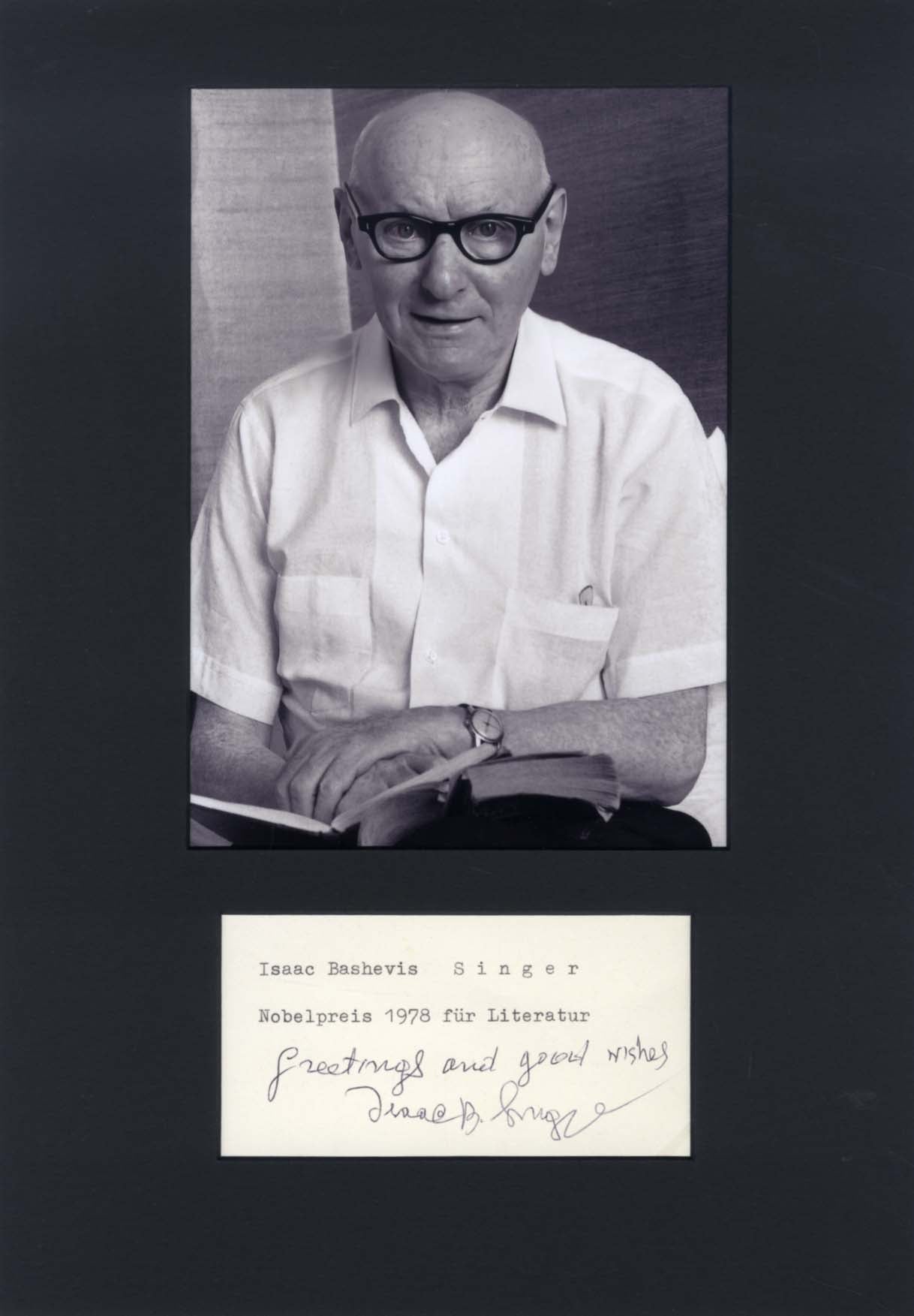 Isaac Bashevis Singer Autograph Autogramm | ID 15779036365181
