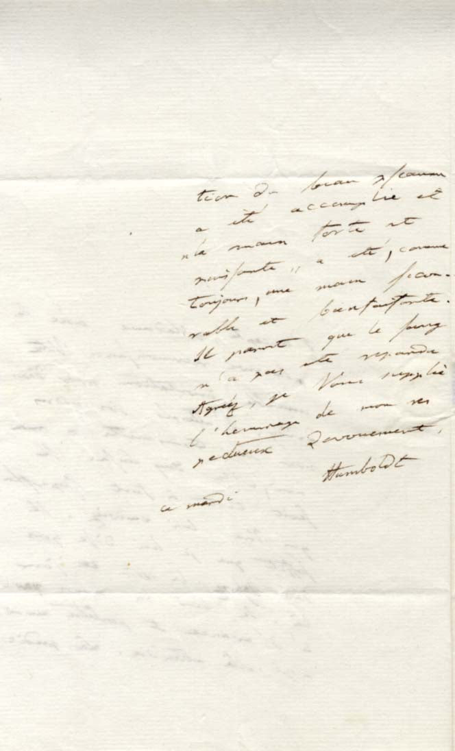 Alexander von Humboldt Autograph