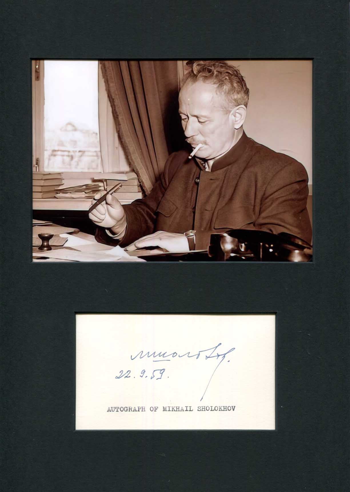 Mikhail Sholokhov Autograph