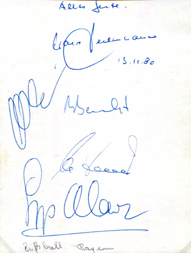 Legendary FC Bayern Munich Autographs