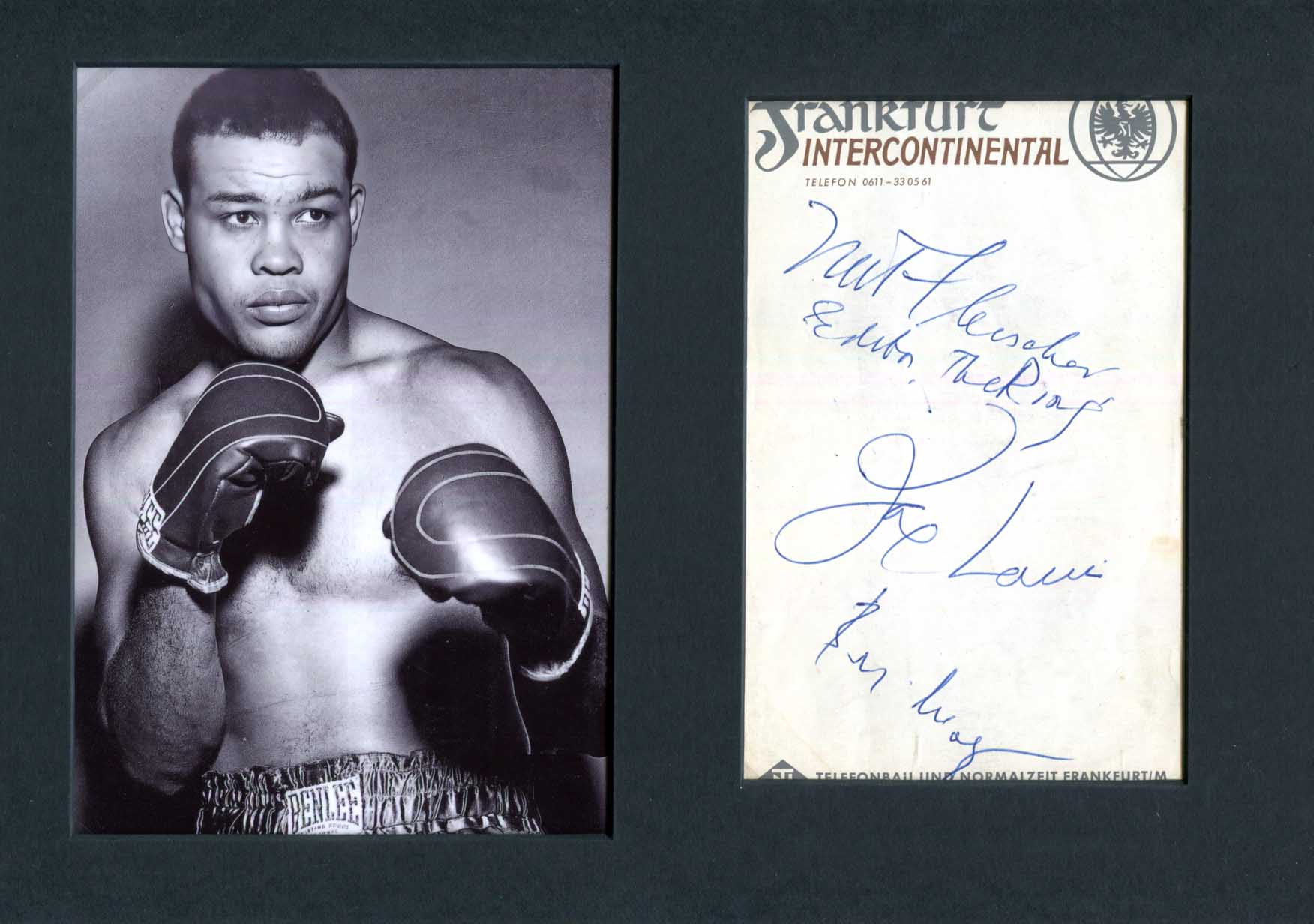 Joe Louis Autograph