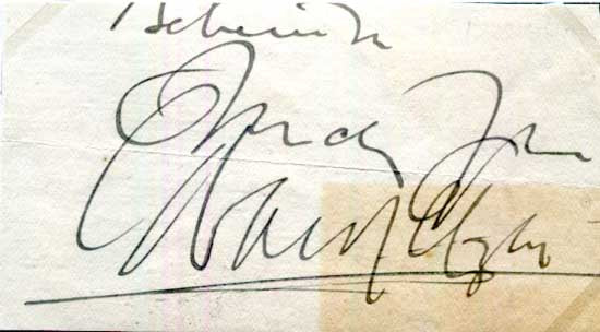 Edward Elgar Autograph Autogramm | ID 15794162860413