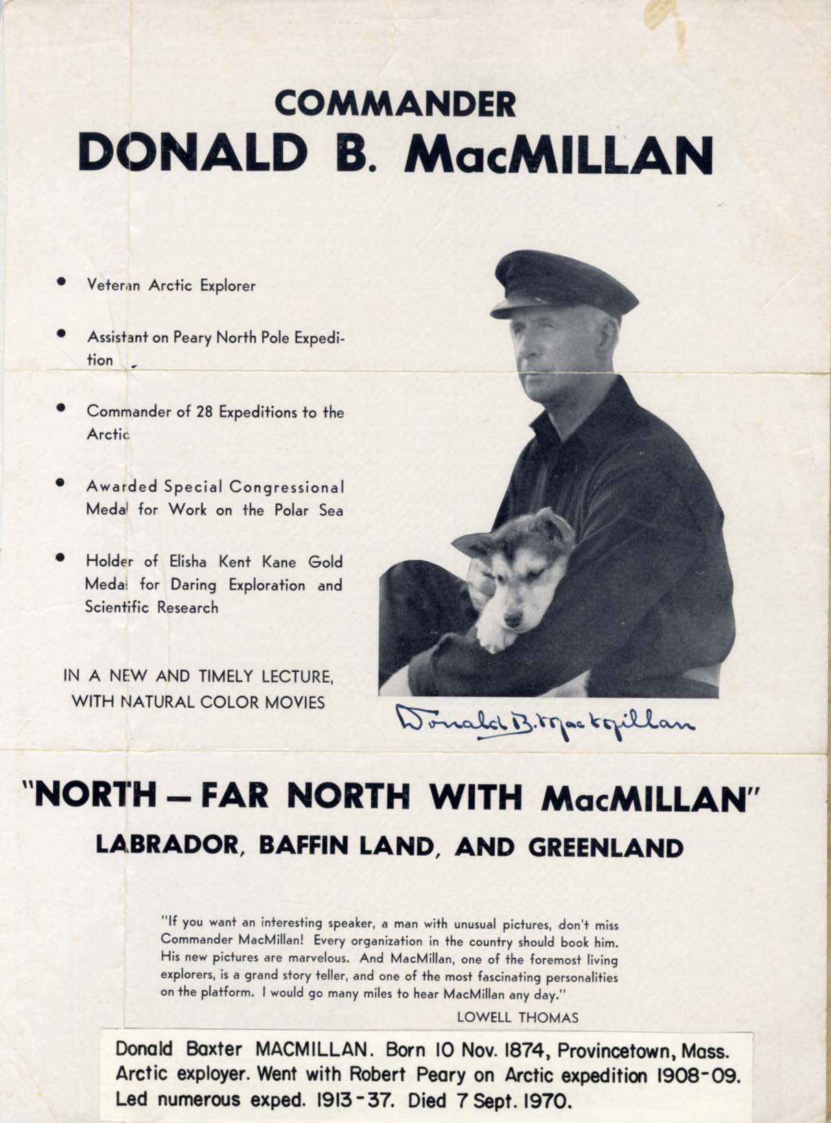 Donald MacMillan Autograph Autogramm | ID 15796350386557