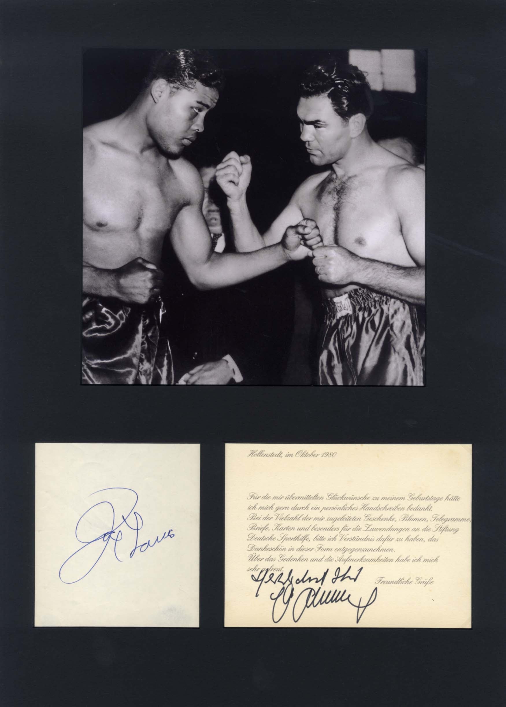Joe Louis & Max Schmeling Autographs
