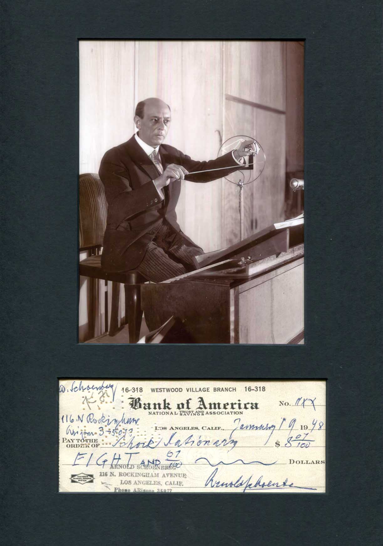 Arnold Schoenberg Autograph