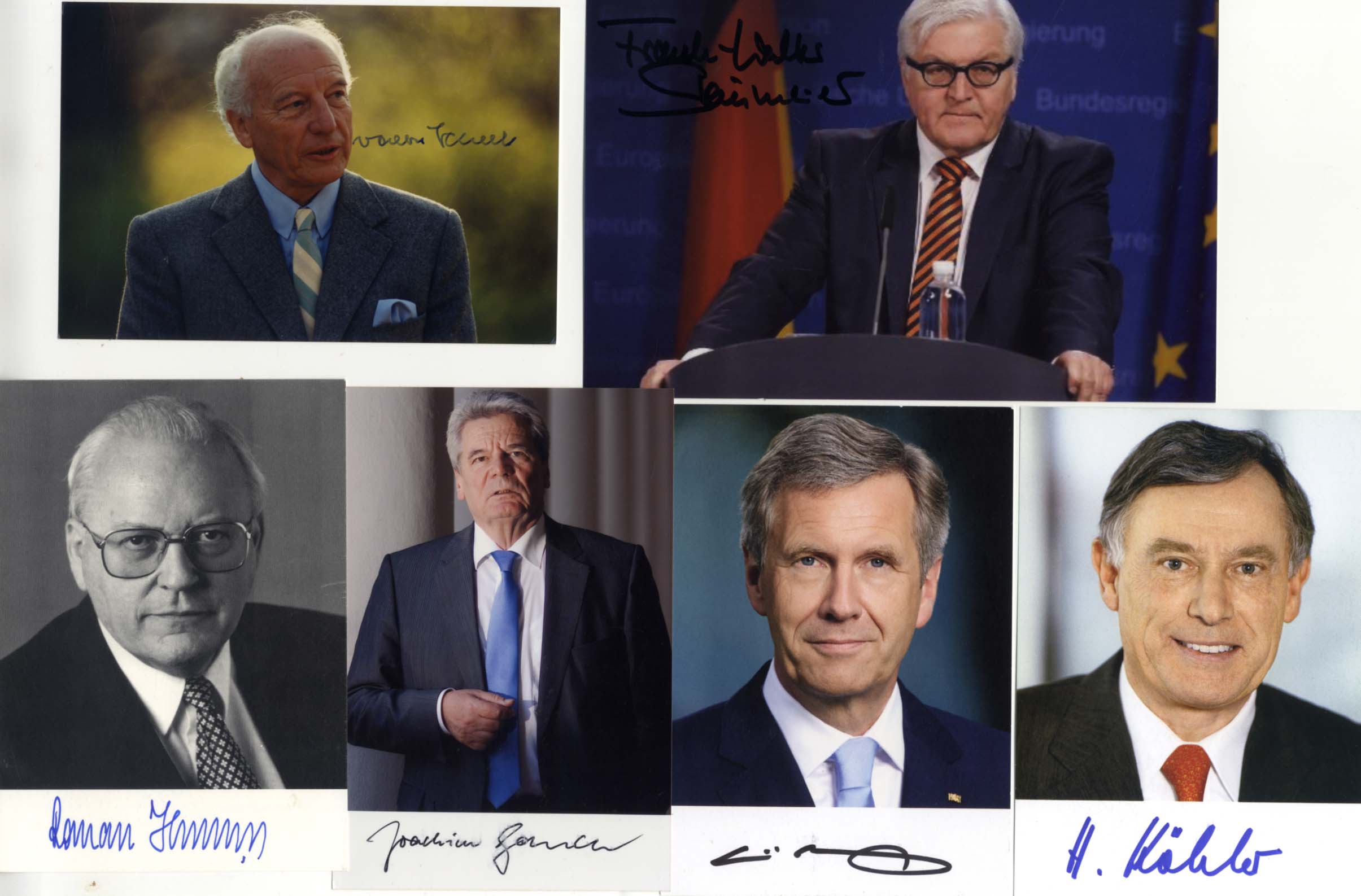 Presidents of Germany (6) Autographs