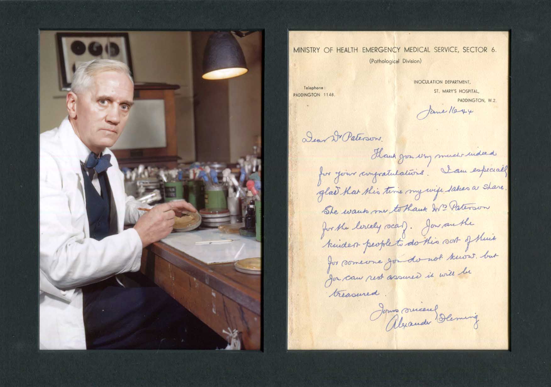 Alexander Fleming Autograph