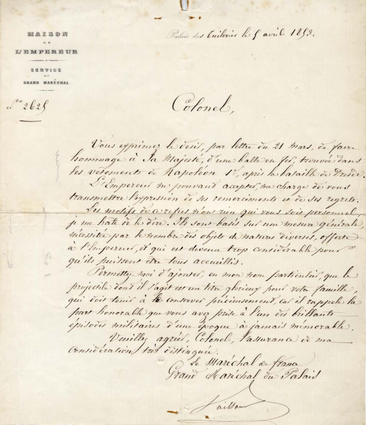 Jean-Baptiste Philibert Vaillant Autograph Autogramm | ID 15825204052349