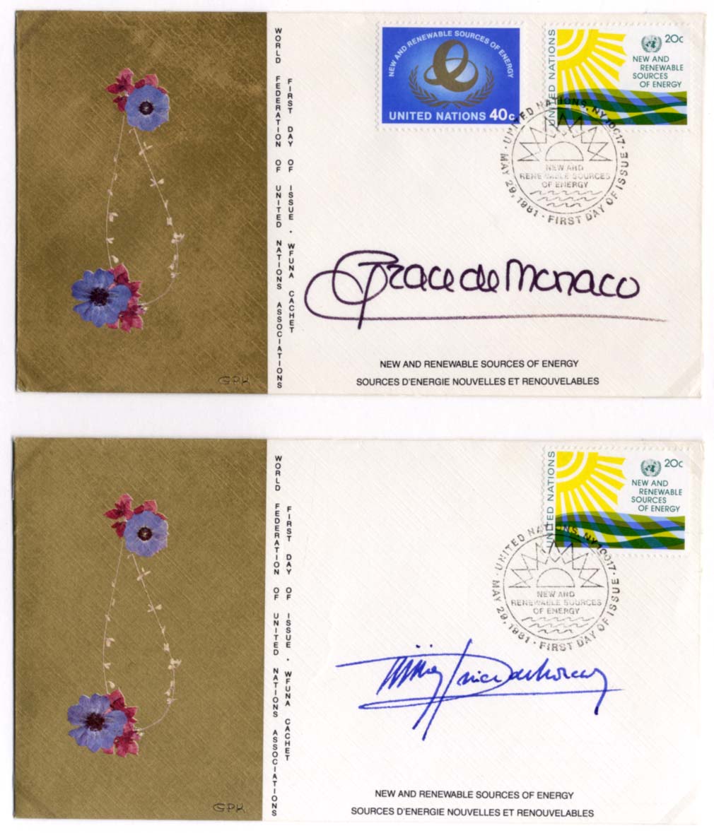 Rainier & Grace de Monaco Autographs