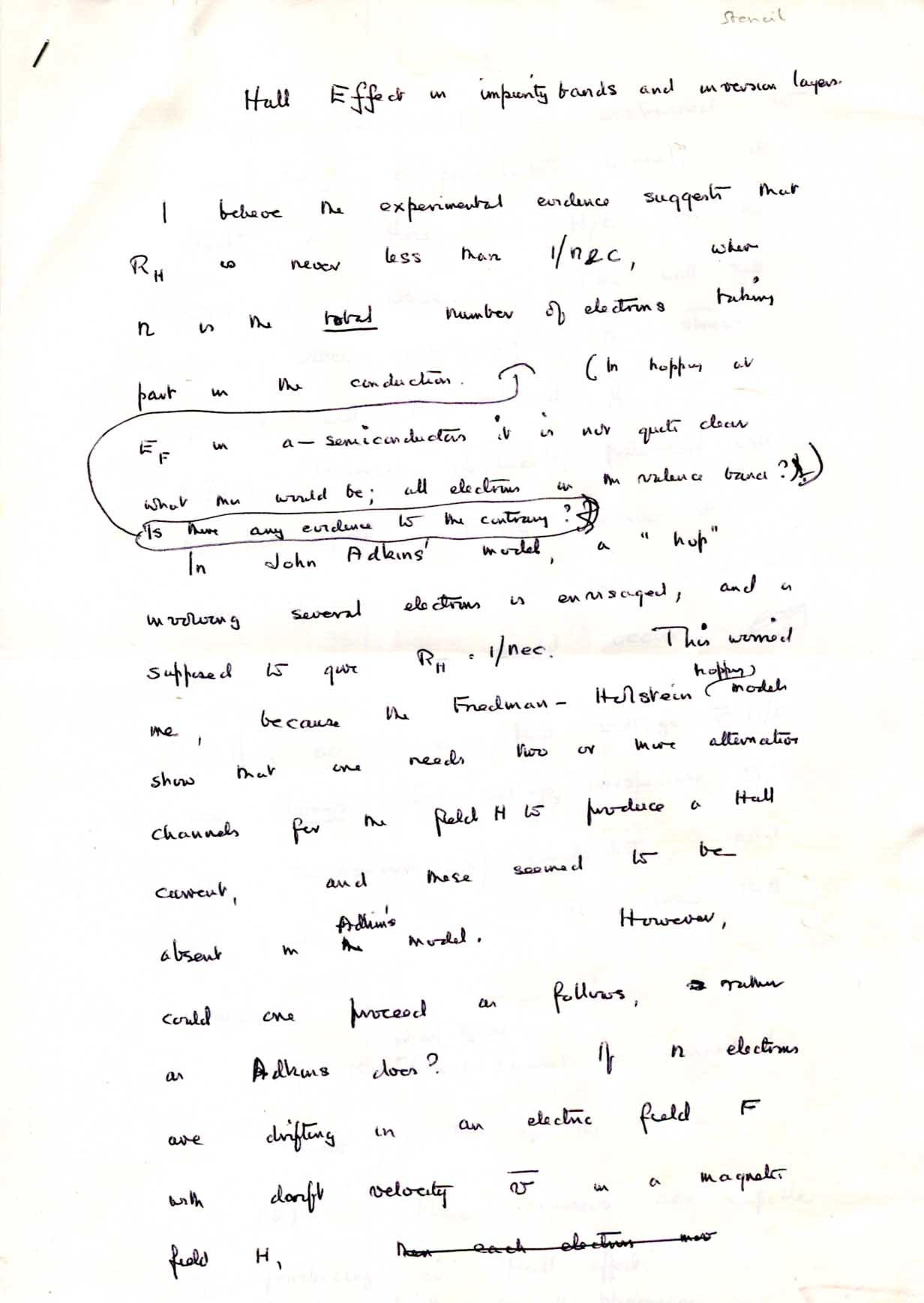 Nevill Francis Mott Autograph