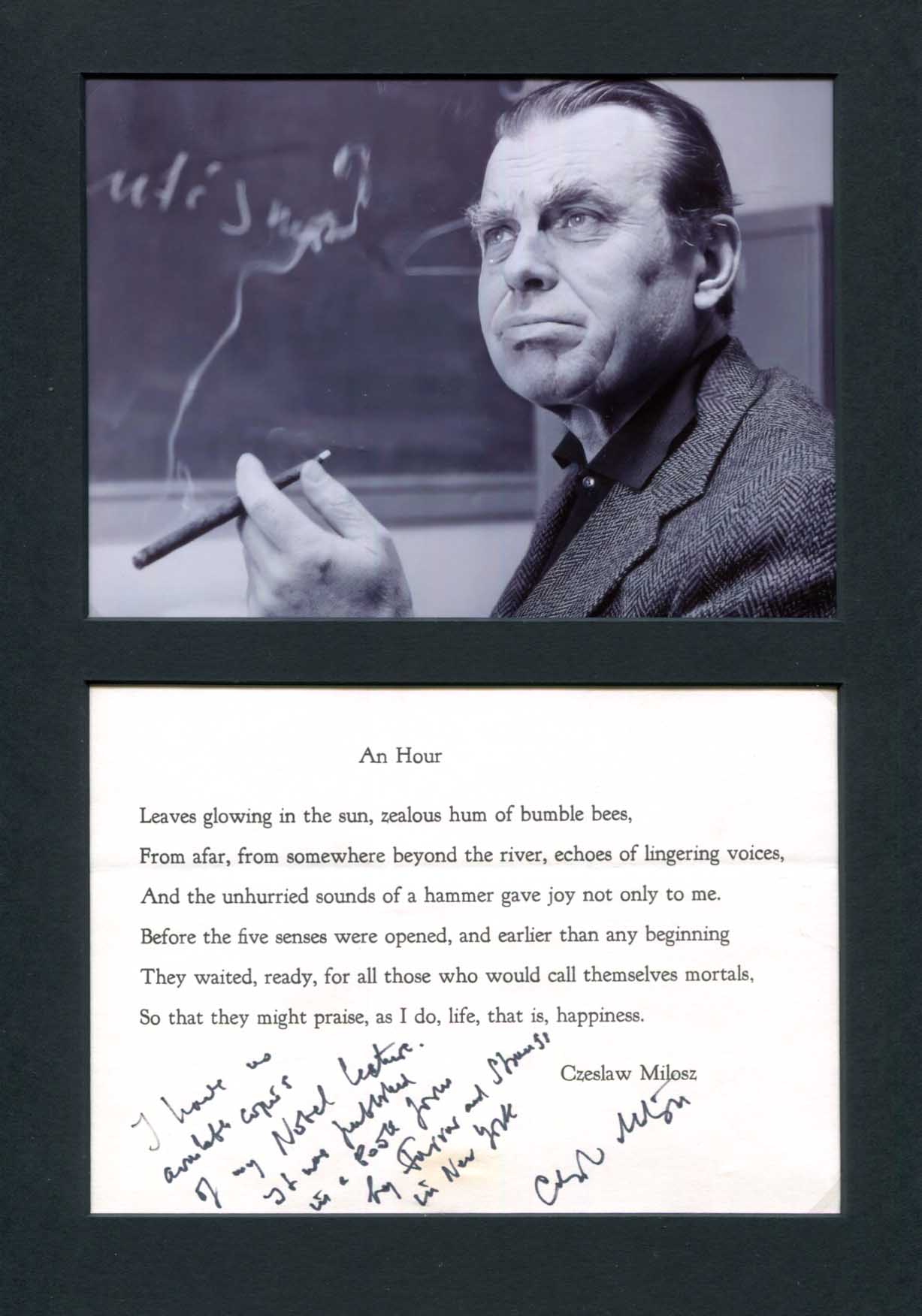 Czeslaw Milosz Autograph Autogramm | ID 15826525421949