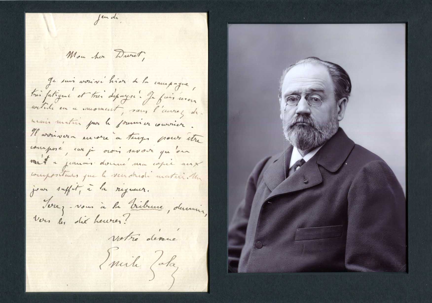 Emile Zola Autograph