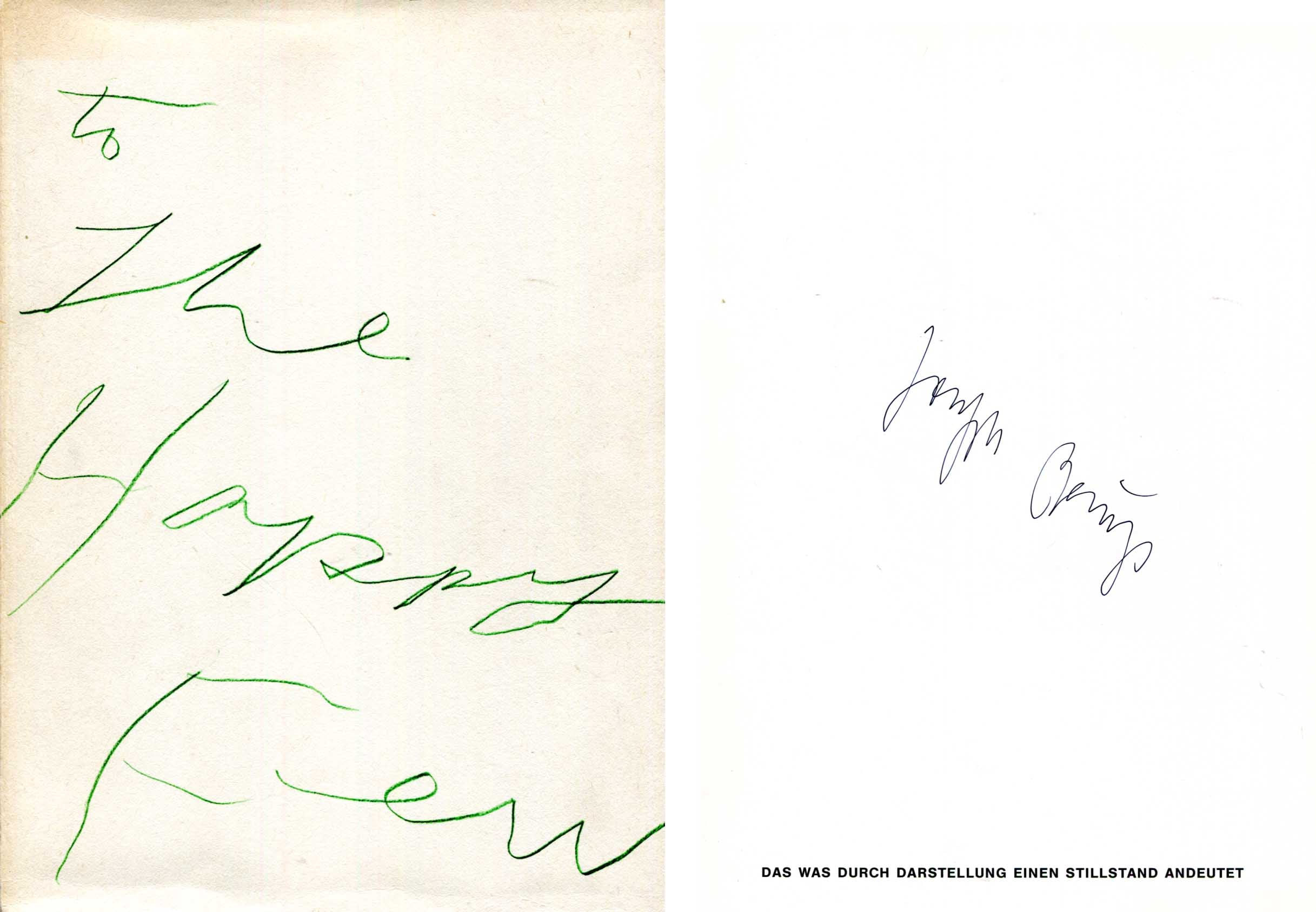 Joseph Beuys Autograph