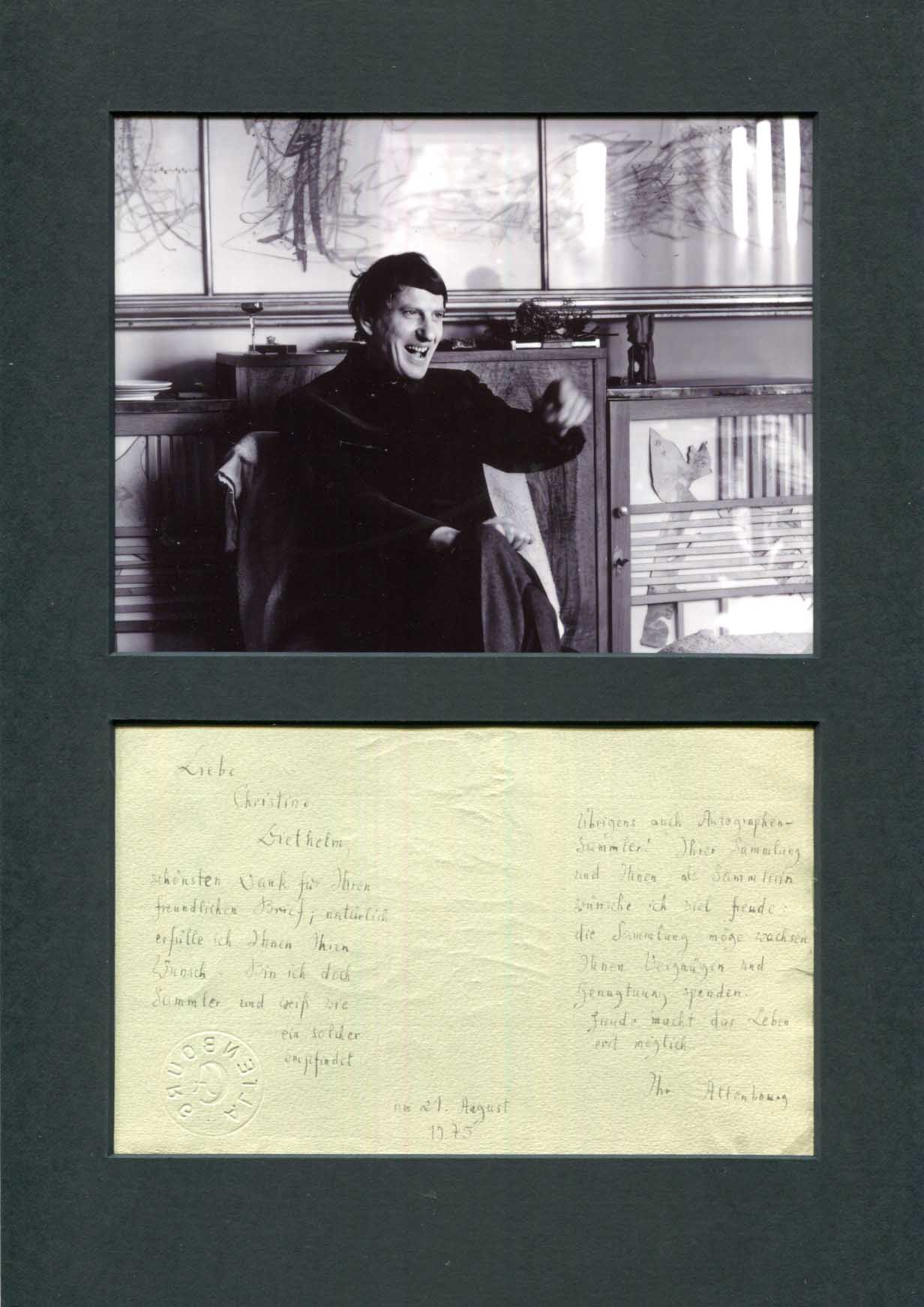 Gerhard Altenbourg Autograph