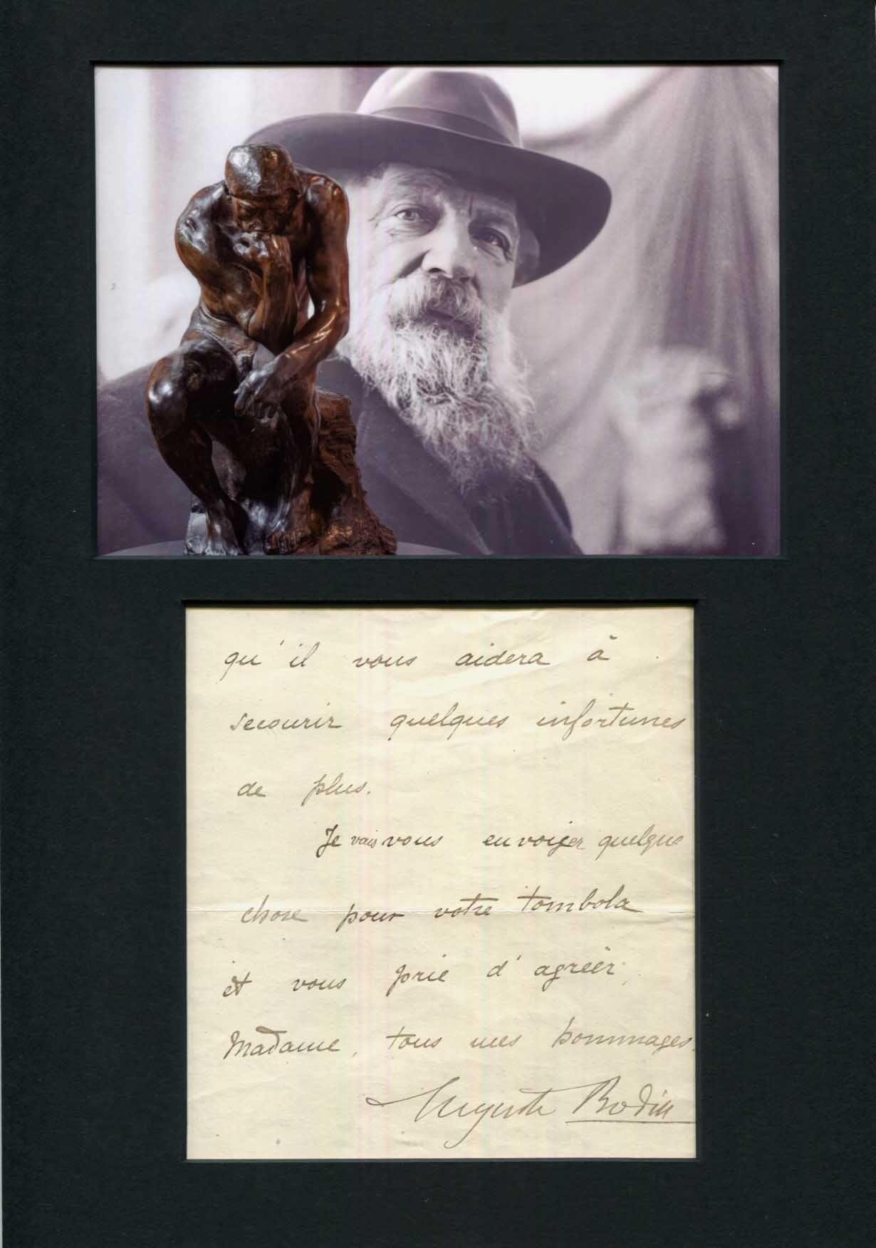 Auguste Rodin Autograph