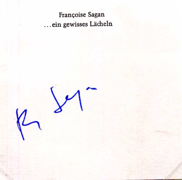 Françoise Sagan Autograph