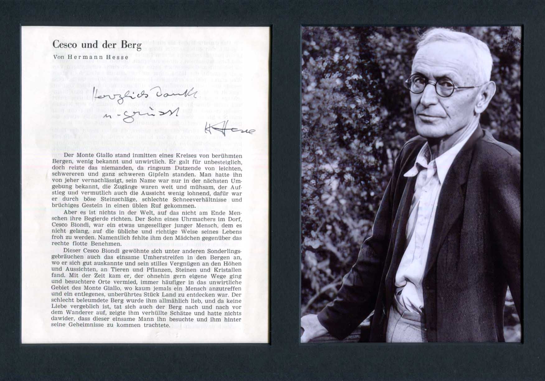 Hermann Hesse Autograph