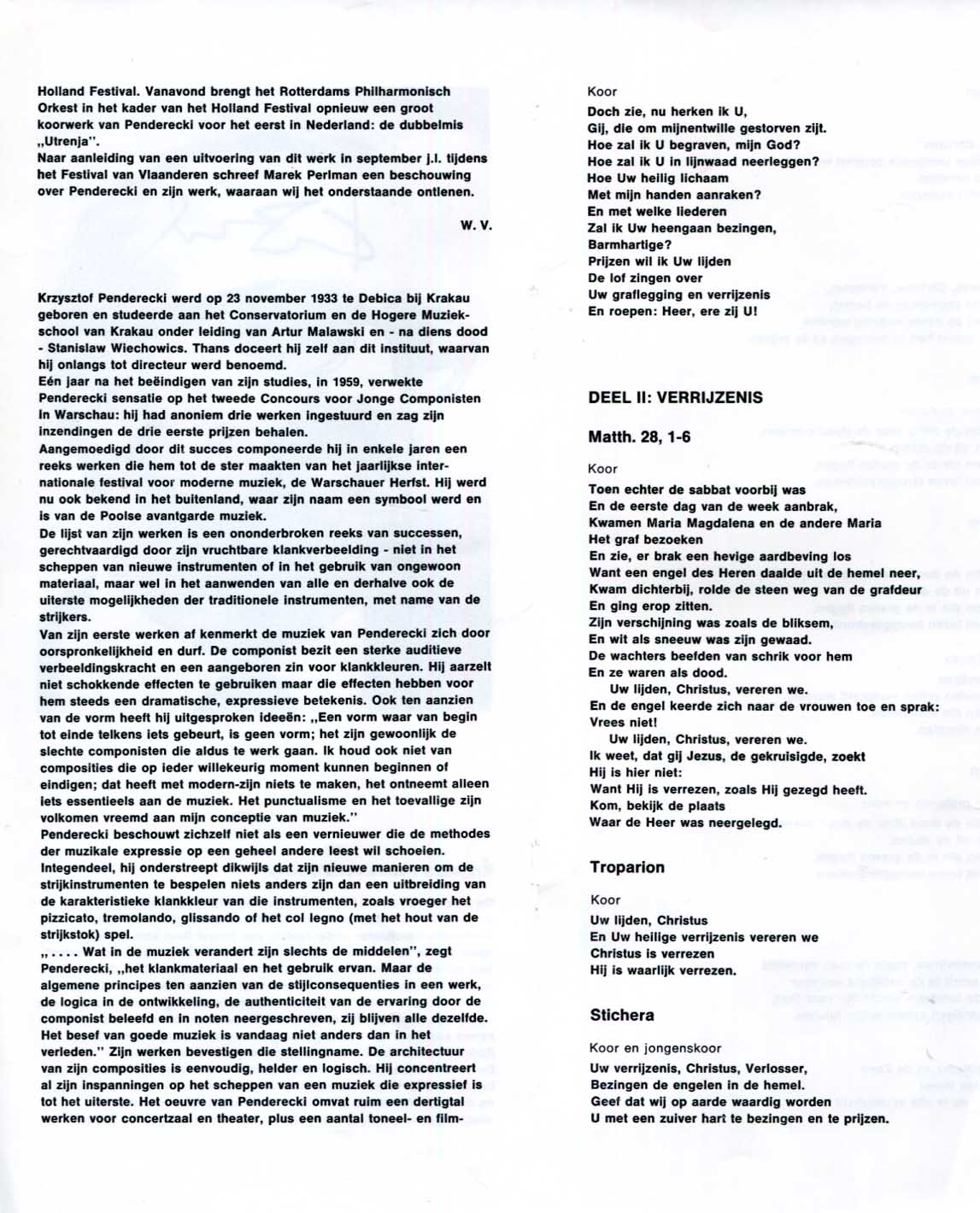 Earle Brown & Krzysztof Penderecki Autogramme