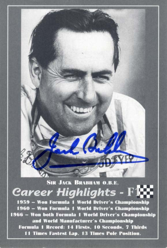 Jack Brabham Autograph