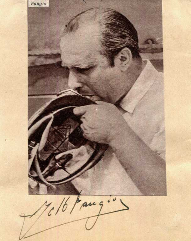 Juan Manuel Fangio Autograph