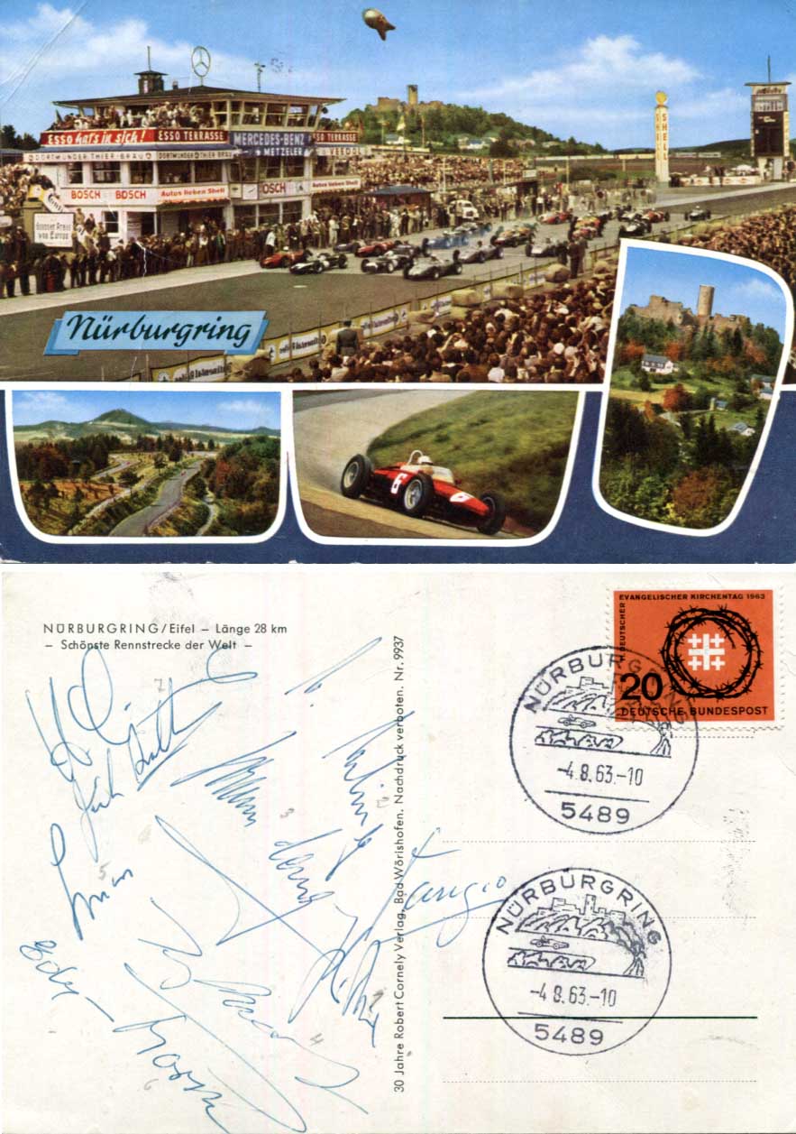 Nürburgring 1963 (F1) Autographs