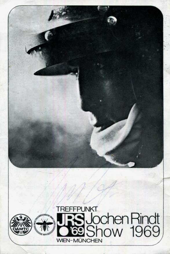 Jochen Rindt Logo Jochen Rindt autograph, signed vintage promotion card