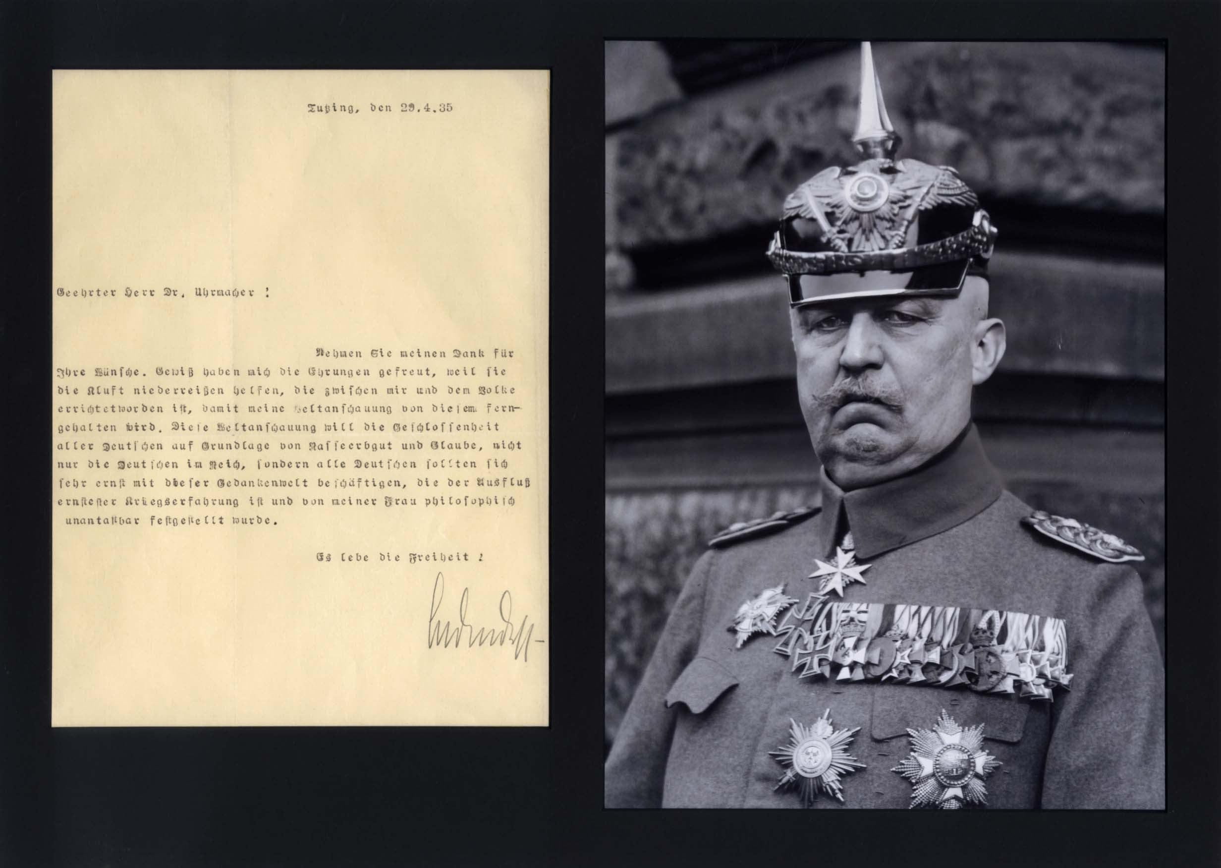 Erich Ludendorff Autograph