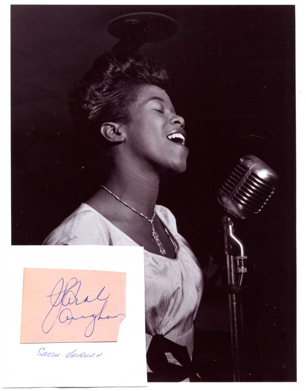 Sarah Vaughan Autograph