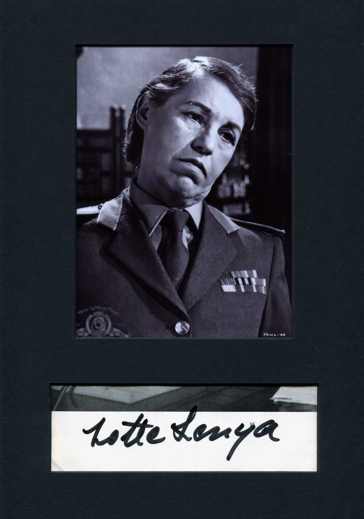 Lotte Lenya Autograph
