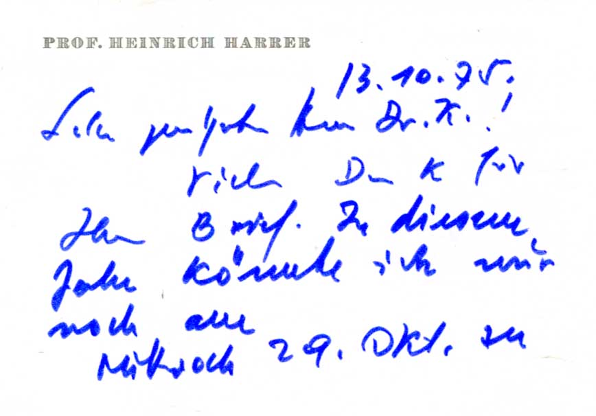 Heinrich Harrer Autograph