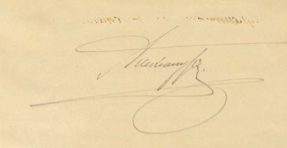 Alexander III of Russia Autograph