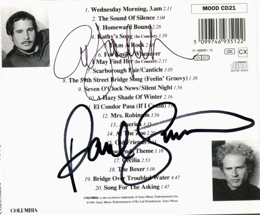 Simon & Garfunkel Autographs