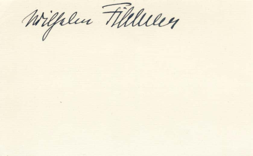 Wilhelm Filchner Autograph
